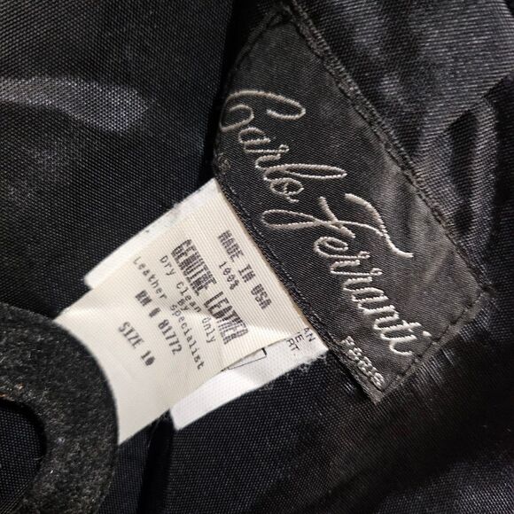 Carlo Ferranti 100% Black Leather Skirt Medium - Picture 5 of 11